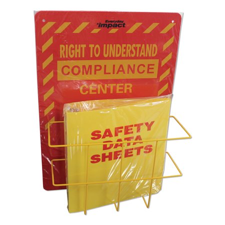 Impact Products Right-To-Know\Understand SDS Center, 14.5w x 5.2d x 21h, Red/Yellow 799200